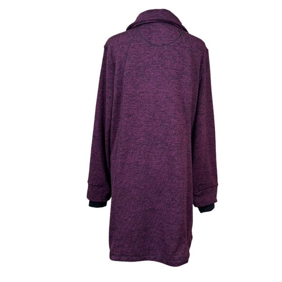 Kenneth Cole Reaction Purple Knit Headphone Access Full Zip Coat Size XXL - Picture 3 of 14